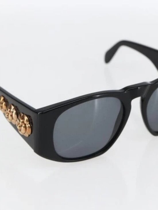 CHANEL Camelia Sunglasses plastic Black CC Auth BA9982 main image 9